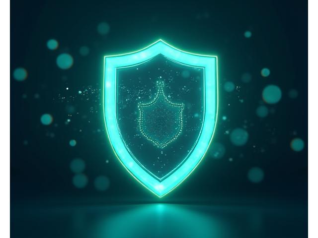 セキュリティシールドとデータ保護を表すアイコンデザイン